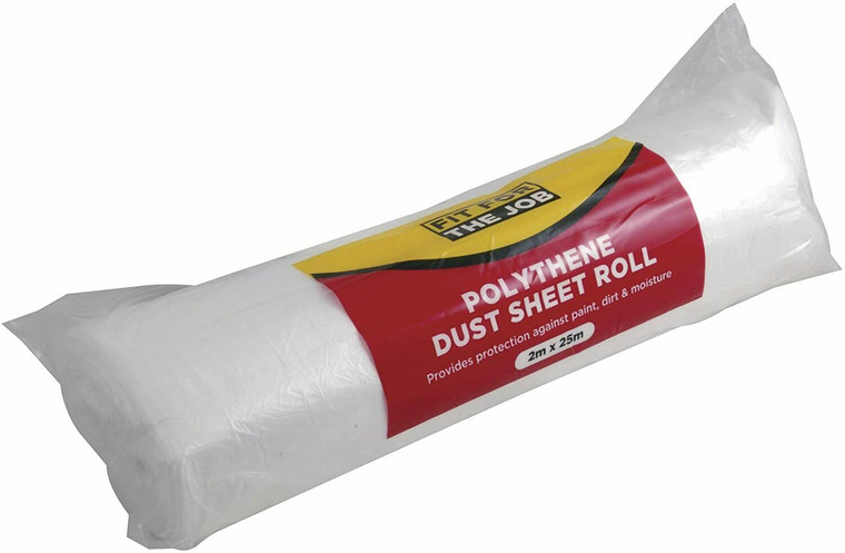 Rodo FDPY003 FFJ Polythene Dust Sheet Roll 2m x 25m