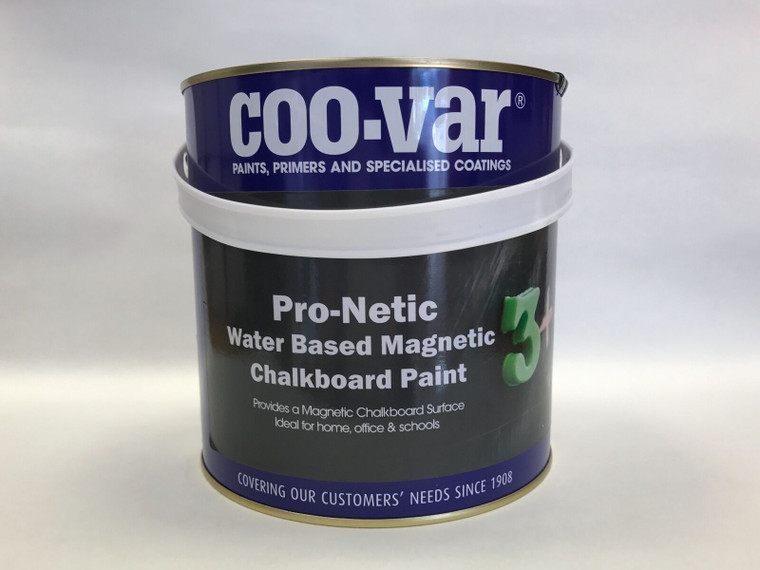 2.5lt Coo-Var Pro-Netic Water Based Magnetic Black Chalkboard Paint