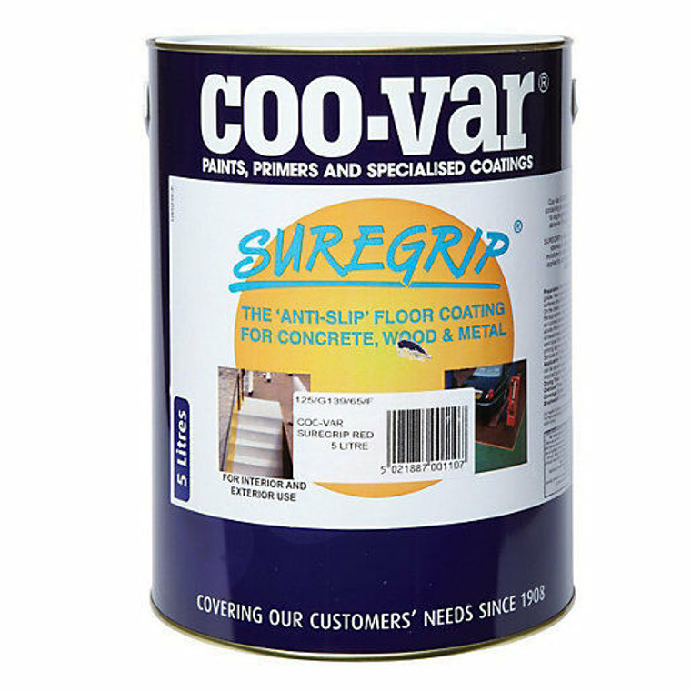 Coo-Var Sure Grip Anti Slip Floor Paint - Light Grey - 2.5 Litre
