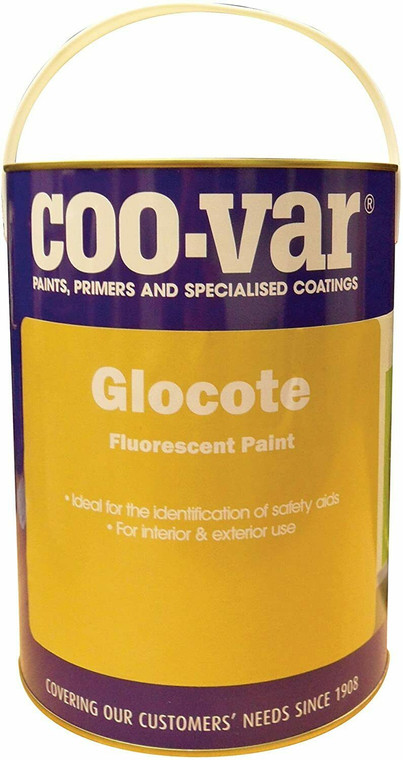 Coo-Var Glocote Fluorescent Paint - Orange - 5 Litre