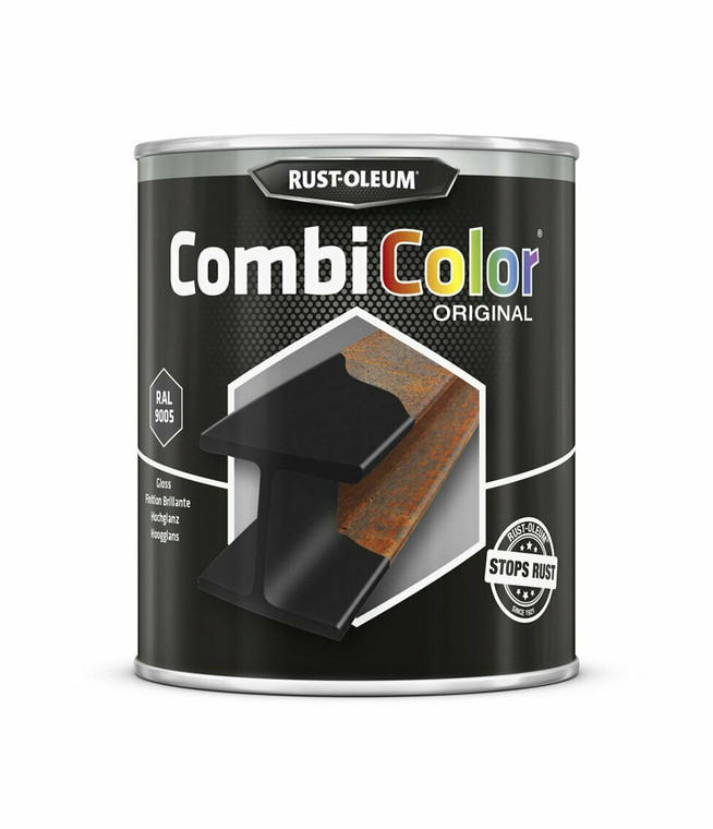 750ml Rustoleum Combicolor Original Superior Metal Protection Black Gloss
