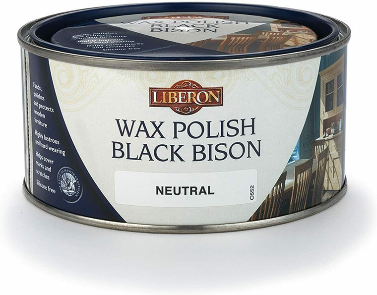 500ml Liberon Furniture Wax Polish Black Bison Neutral