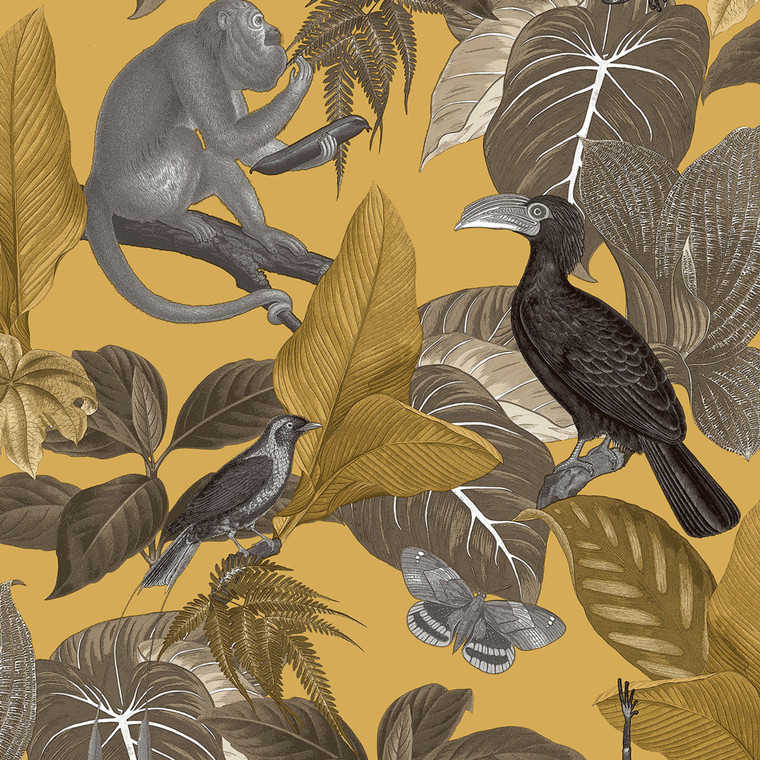 18502 - Into the Wild Tropical Life Yellow Galerie Wallpaper