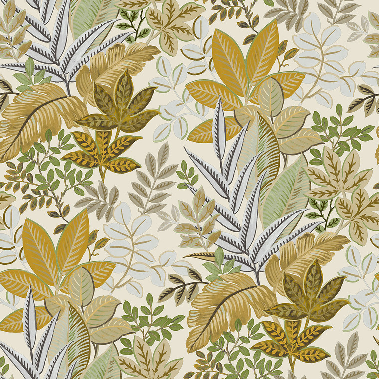 18507 - Into the Wild Foliage Yellow Galerie Wallpaper