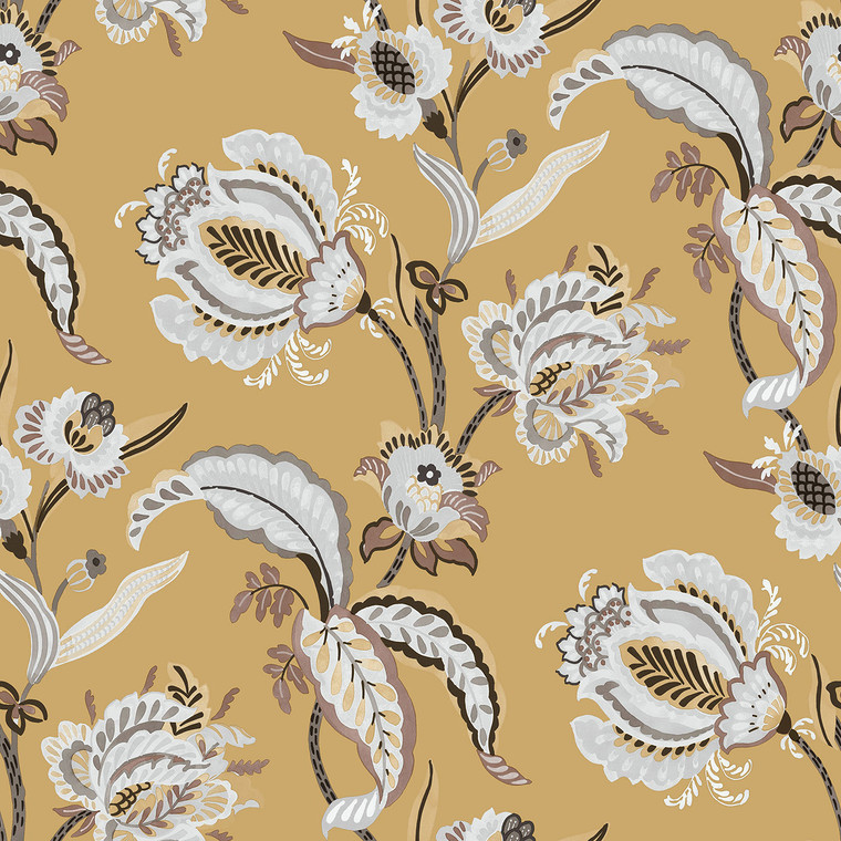 18552 - Into the Wild Abstract Floral Yellow Galerie Wallpaper