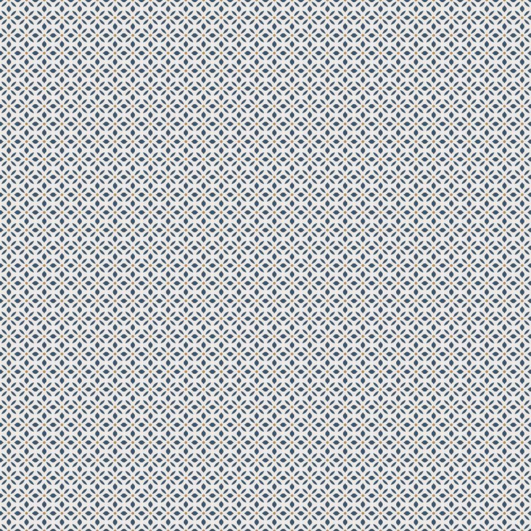 Galerie G45433 - Just Kitchens Leaf Dot Spot Navy Gold Galerie Wallpaper roll - luxury design for UK feature walls