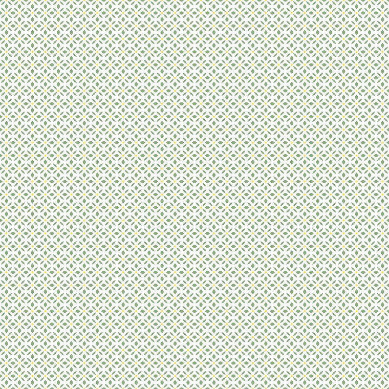 G45434 - Just Kitchens Leaf Dot Spot Green Yellow Galerie Wallpaper