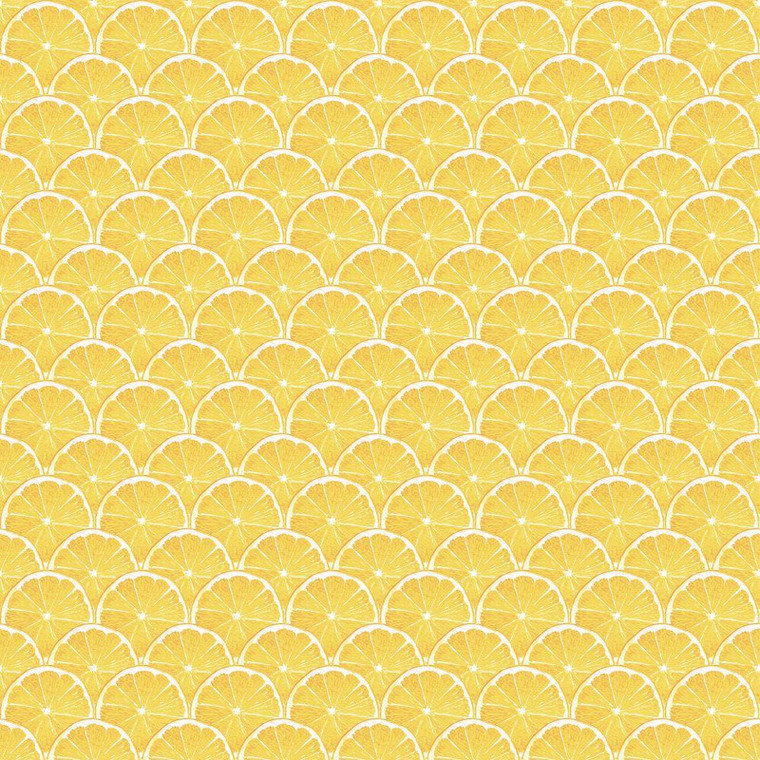 G45438 - Just Kitchens Lemon Scallop Yellow Galerie Wallpaper