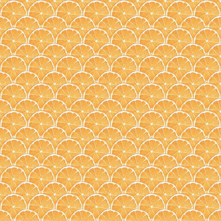 Galerie G45439 - Just Kitchens Lemon Scallop Orange Galerie Wallpaper roll - luxury design for UK feature walls