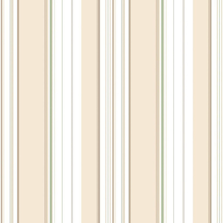 G45447 - Just Kitchens Multi Stripe Taupe Green Galerie Wallpaper