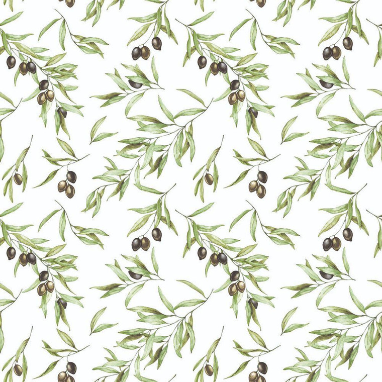 Galerie G45450 - Just Kitchens Olive Drupe Green Black White Galerie Wallpaper roll - luxury design for UK feature walls