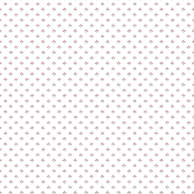 Galerie G45460 - Just Kitchens Tri Leaf Red Green Galerie Wallpaper roll - luxury design for UK feature walls