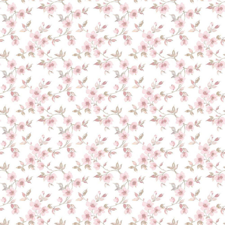 Galerie G78484 - Secret Garden Anenome Mini Dusty pinks, taupe Galerie Wallpaper roll - luxury design for UK feature walls