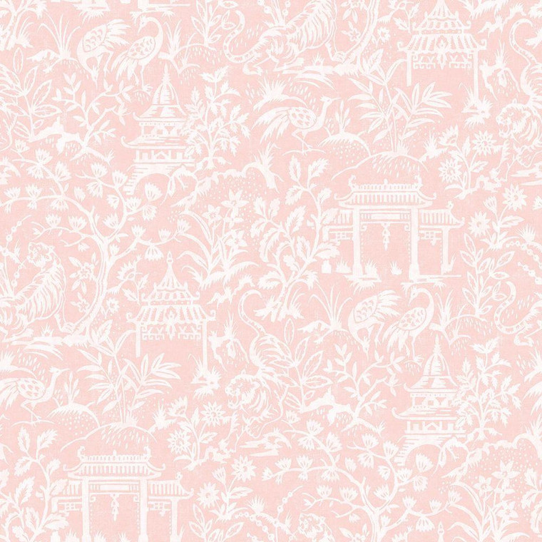 G78511 - Secret Garden Garden Toile Pink Galerie Wallpaper