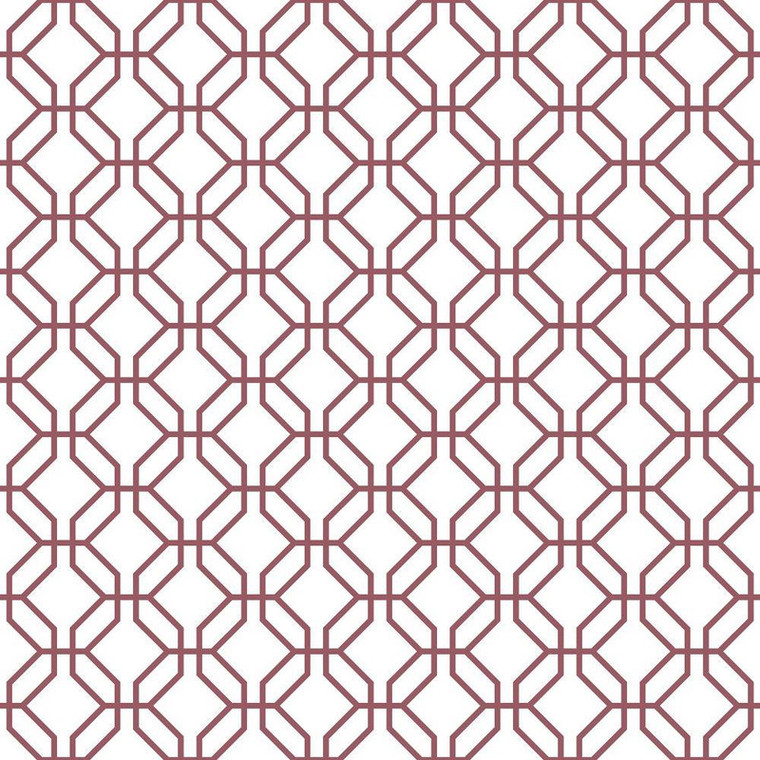 Galerie G78527 - Secret Garden Trellis Positive Cranberry Galerie Wallpaper roll - luxury design for UK feature walls