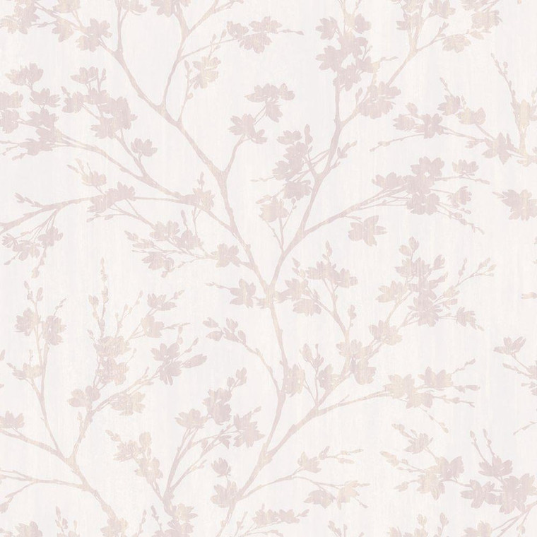 Galerie G78533 - Secret Garden Wispy Branches White choke dusty pinks Galerie Wallpaper roll - luxury design for UK feature walls