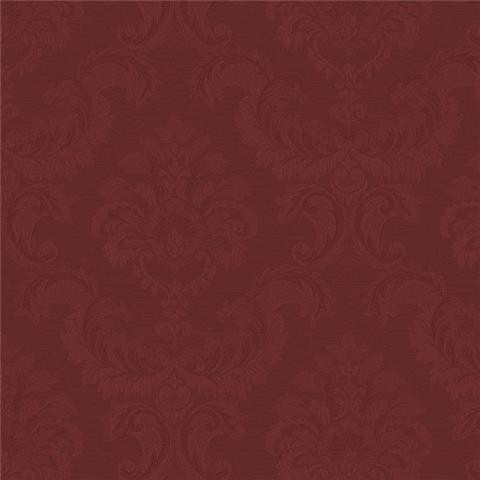 Galerie SK34738 - Simply Silks 4 Feathered Damask Red Galerie Wallpaper roll - luxury design for UK feature walls