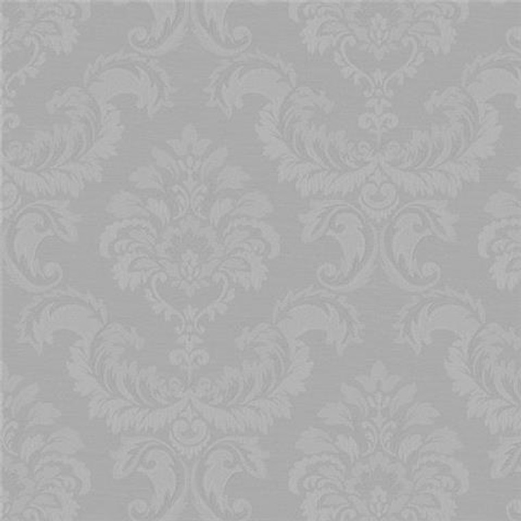 SK34746 - Simply Silks 4 Feathered Damask Metallic Silver Galerie Wallpaper