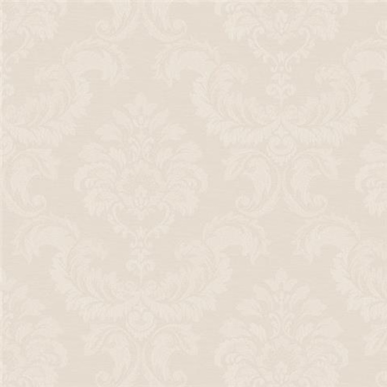 SK34763 - Simply Silks 4 Feathered Damask Ivory Galerie Wallpaper