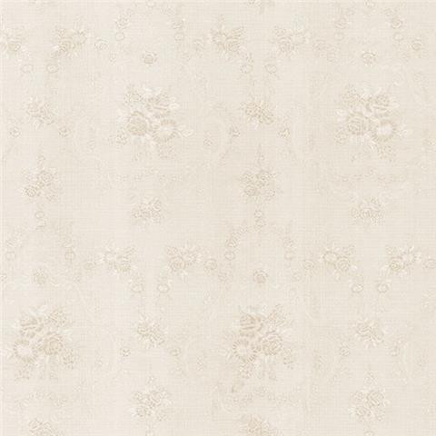Galerie SL27508 - Simply Silks 4 Traditional Floral Damask Ivory Galerie Wallpaper roll - luxury design for UK feature walls