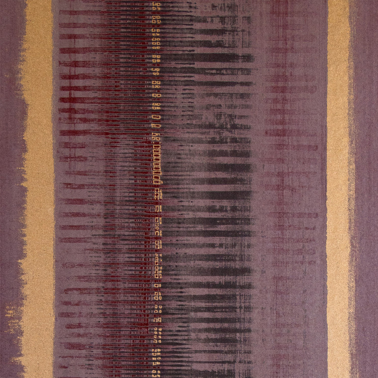 64294 - Adonea Striped Metallic Pattern Ruby Red Galerie Wallpaper
