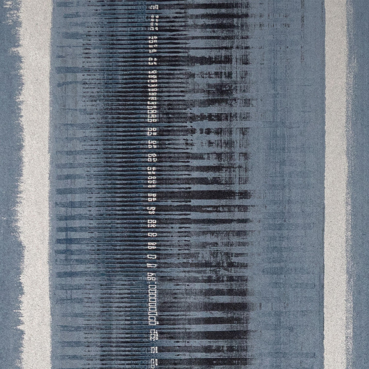 64311 - Adonea Striped Metallic Pattern Midnight Blue Galerie Wallpaper