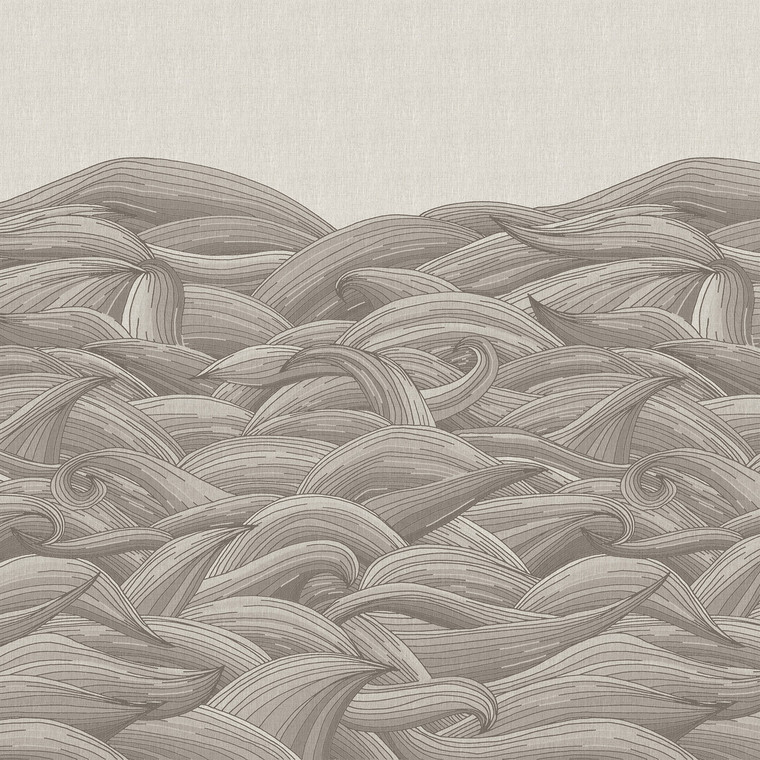 26786 - Crafted Waves Taupe Grey Galerie Wallpaper Mural