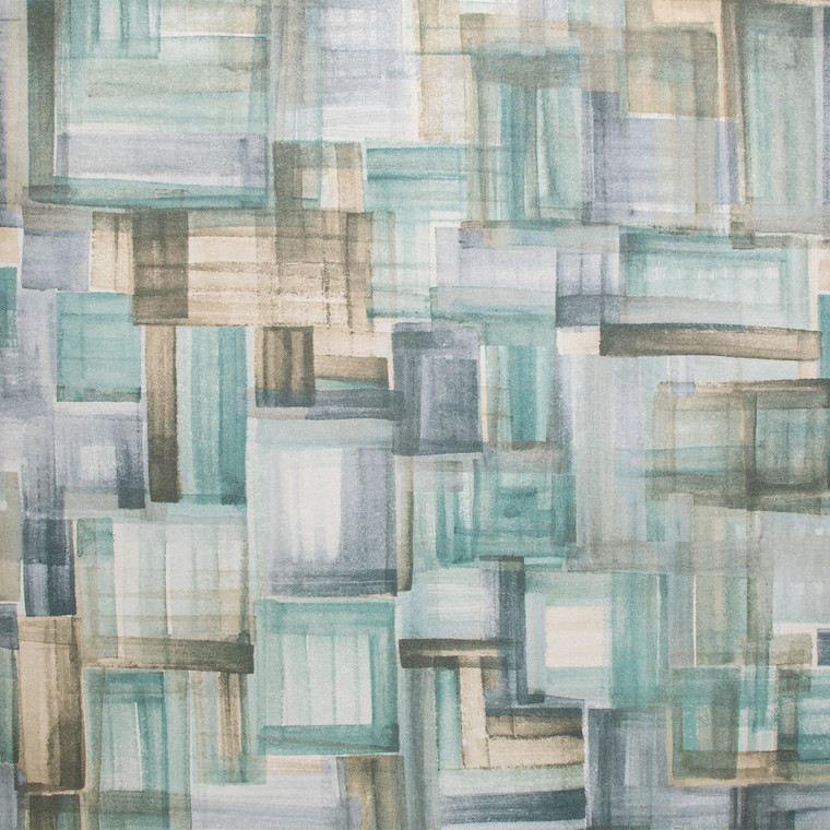 26799 - Crafted Geometric Aqua Galerie Wallpaper