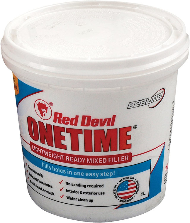 1 Litre - Red Devil Ready Mixed Lightweight Onetime Filler