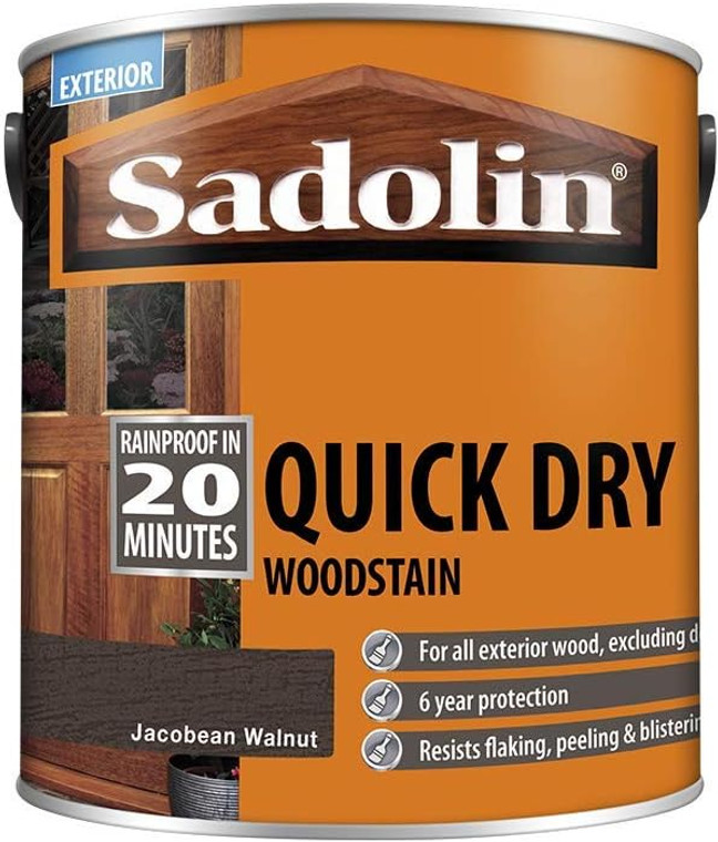 Sadolin Quick Dry Exterior Woodstain Jacobean Walnut 2.5 L