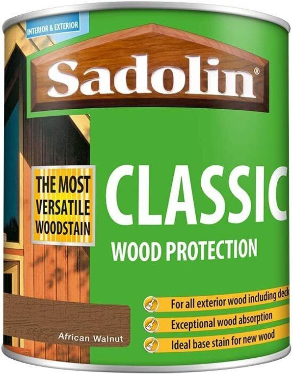 Sadolin Classic Wood Protection Wood Stain African Walnut - 1 Litre