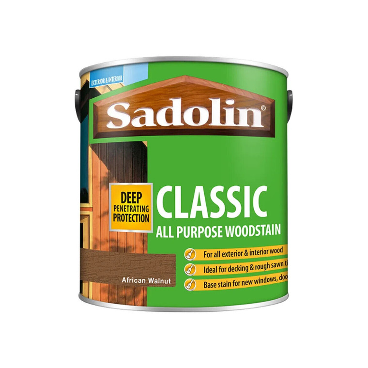 Sadolin Classic Wood Protection Wood Stain African Walnut - 2.5 Litre