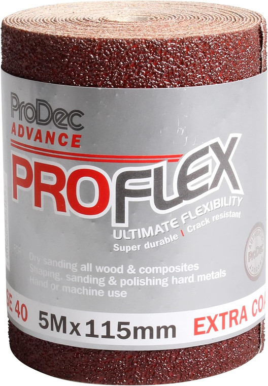 5mt Prodec Advance Superior Sanding Cloth Roll Ultra Coarse P40