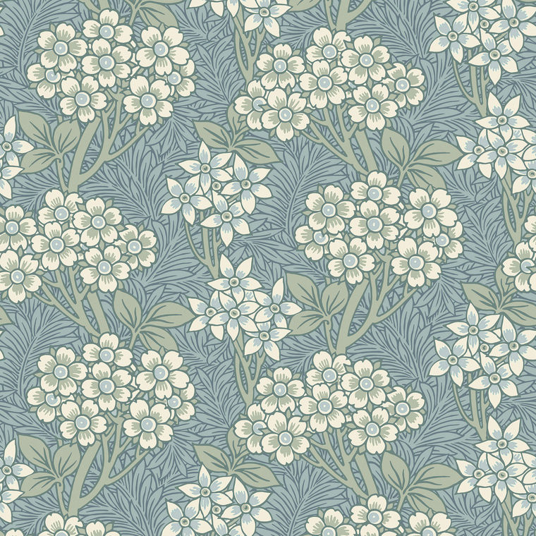 Galerie ET12004 - Arts and Crafts Floral Vine Light Blue Sage White Galerie Wallpaper roll - luxury design for UK feature walls Galerie ET12004 - Arts and Crafts Floral Vine Light Blue Sage White Galerie Wallpaper roll - luxury design for UK feature walls