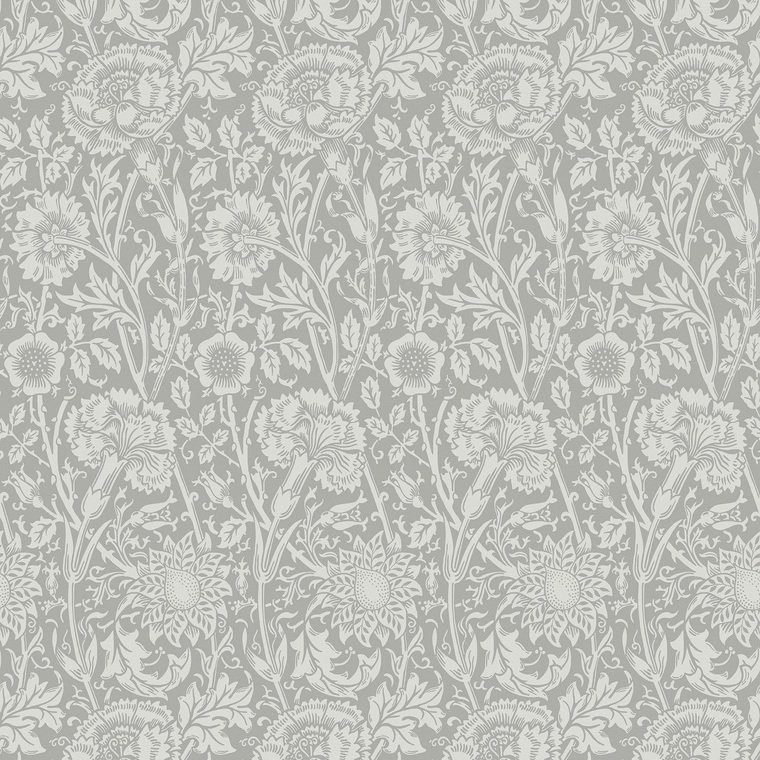 Galerie ET12507 - Arts and Crafts Tonal Floral Trail Grey Galerie Wallpaper roll - luxury design for UK feature walls
