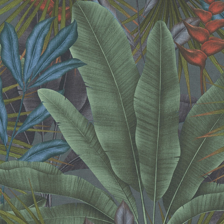 Galerie WH30113 - Welcome Home Tropical Leaves Purple Lilac Galerie Wallpaper roll - luxury design for UK feature walls