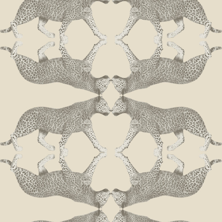 Galerie NHW1032 - Enchanted Leopards Brown Beige Galerie Wallpaper roll - luxury design for UK feature walls