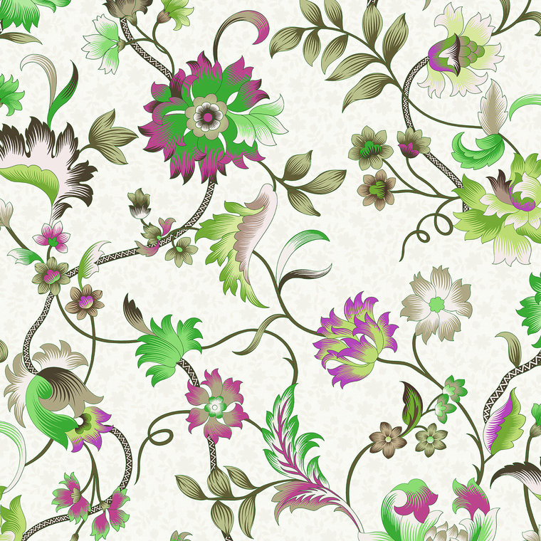 Galerie 47648 - Heritage Floral grey Galerie Wallpaper roll - luxury design for UK feature walls
