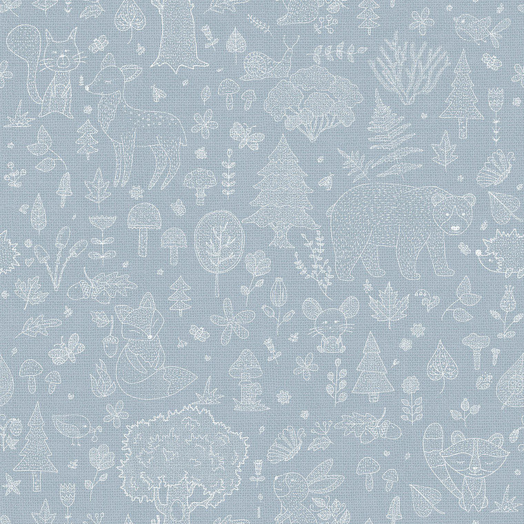 Galerie 14806 - Little Explorers 2 Forest Kingdom Heavenly Grey Galerie Wallpaper roll - luxury design for UK feature walls