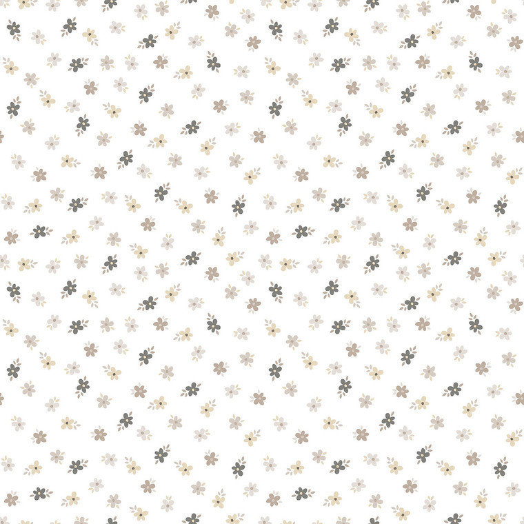 Galerie 14842 - Little Explorers 2 Floral Motif Heavenly Grey Galerie Wallpaper roll - luxury design for UK feature walls