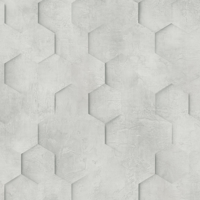Galerie 34159 - Loft 2 Hexagon greige Galerie Wallpaper roll - luxury design for UK feature walls