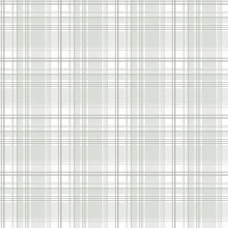 Galerie G56307 - Nordic Elements Check Plaid Silver Grey Galerie Wallpaper roll - luxury design for UK feature walls