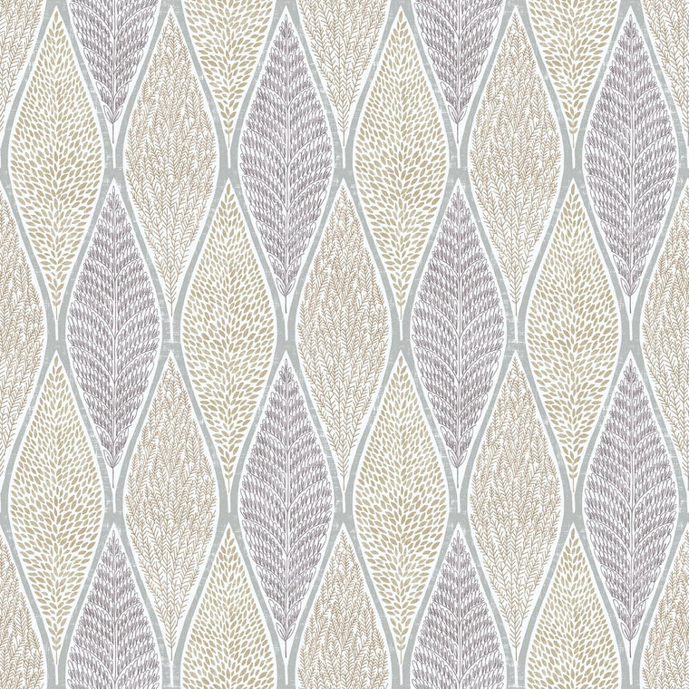 Galerie G56372 - Nordic Elements Tree Leaf Silver Grey Galerie Wallpaper roll - luxury design for UK feature walls