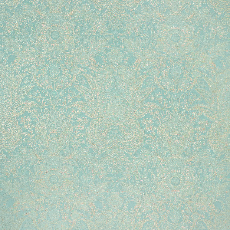 Galerie 65187 - Precious Brocade Turquoise Galerie Wallpaper roll - luxury design for UK feature walls