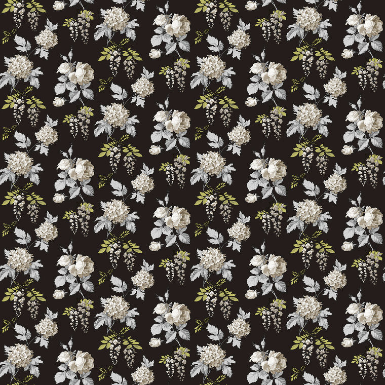 Galerie PF38165 - Pretty Prints Mini Rose Grey Olive Galerie Wallpaper roll - luxury design for UK feature walls