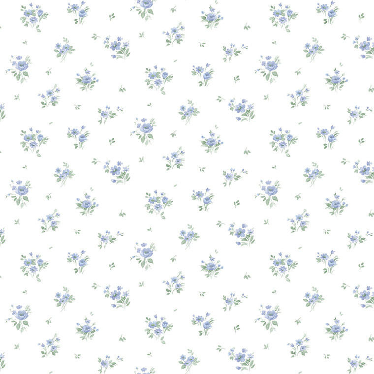 Galerie PF38159 - Pretty Prints Rainbow Floral Blue Green Galerie Wallpaper roll - luxury design for UK feature walls