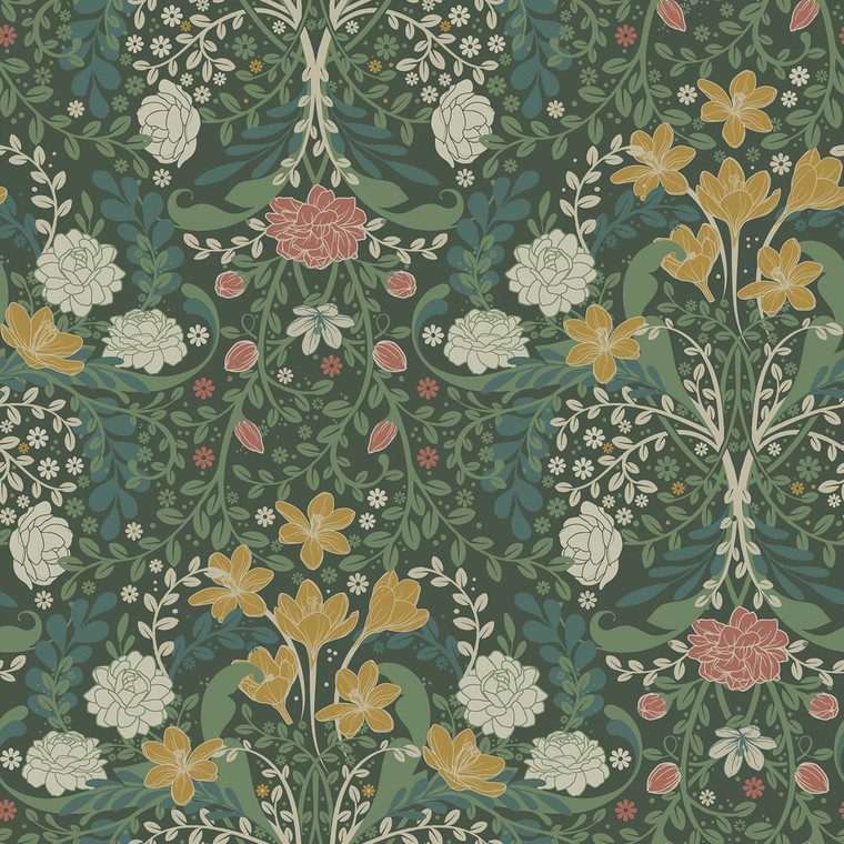 Galerie S24102 - Sommarang 2 Green Galerie Wallpaper roll - luxury design for UK feature walls Galerie S24102 - Sommarang 2 Green Galerie Wallpaper roll - luxury design for UK feature walls