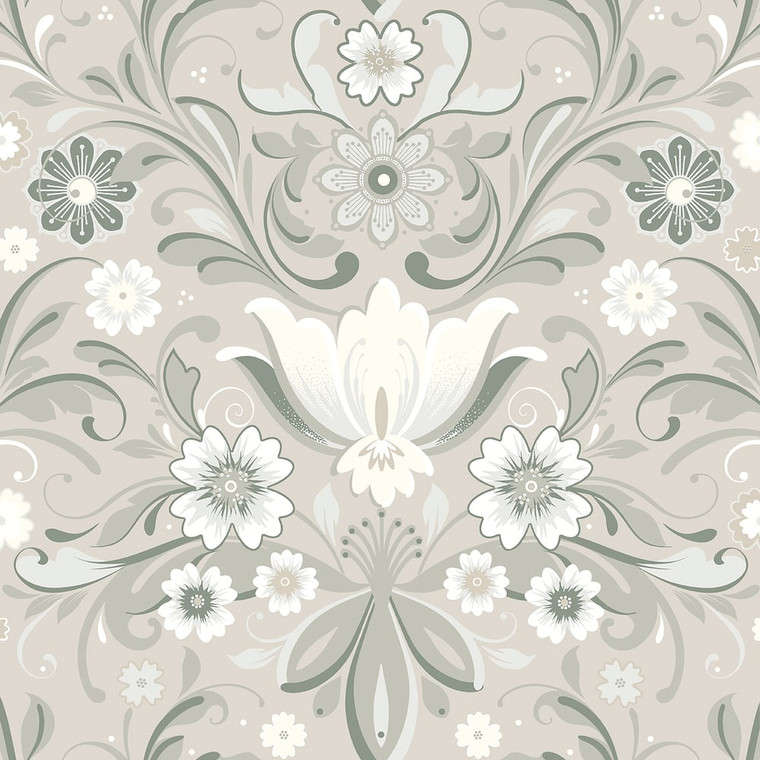 Galerie S24112 - Sommarang 2 Beige Galerie Wallpaper roll - luxury design for UK feature walls
