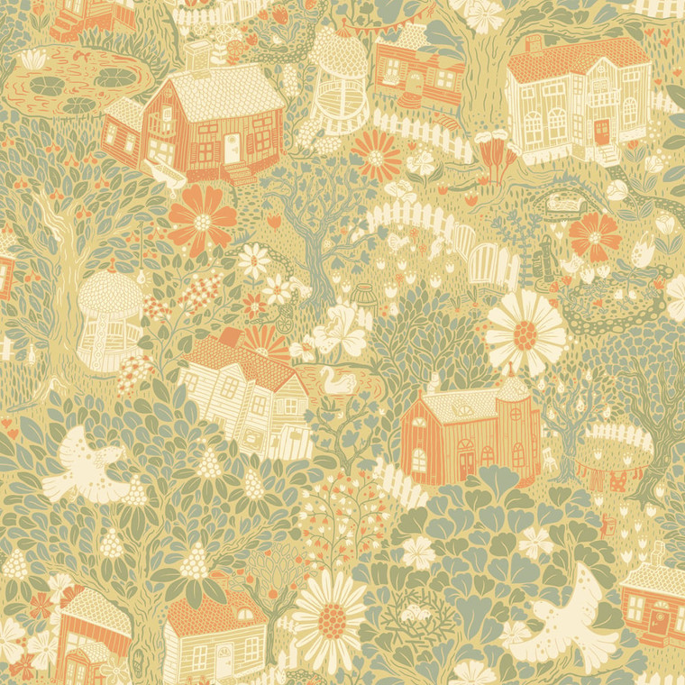 Galerie S63002 - Sommarang 2 Yellow Galerie Wallpaper roll - luxury design for UK feature walls