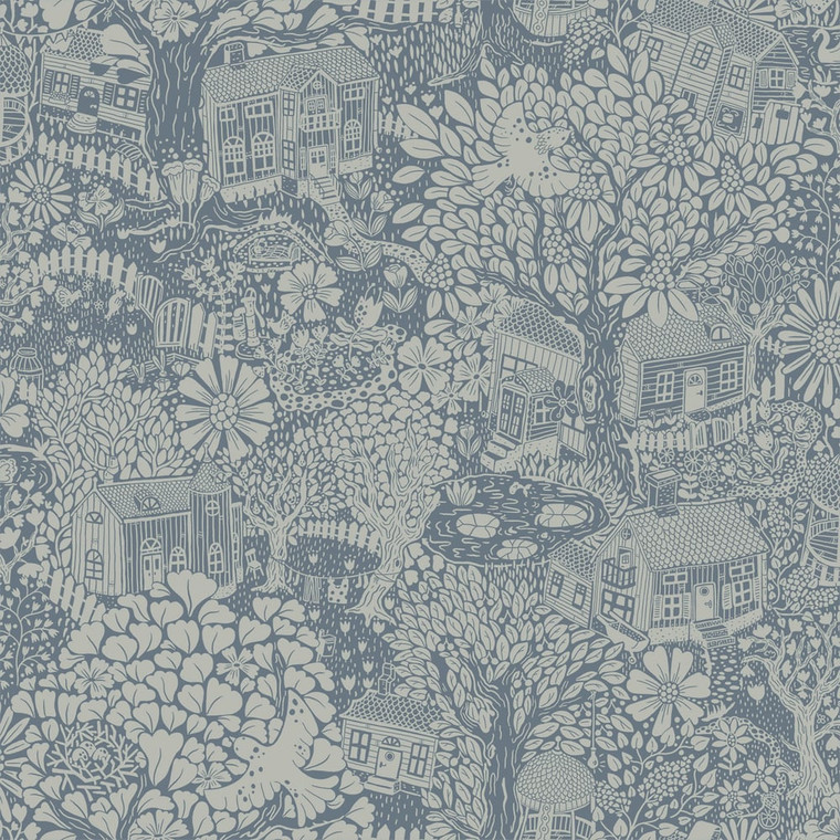 Galerie S63005 - Sommarang 2 Blue Galerie Wallpaper roll - luxury design for UK feature walls